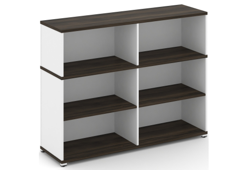 Стеллаж опорный/приставной с надставкой низкой Динен, цвет дуб мали-белый