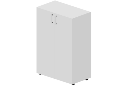 Шкаф средний закрытый Кристо Директ, цвет белый + белый