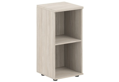 Стеллаж/корпус шкафа низкого с задней стенкой ЛДСП 16 мм Индиго Вуд, цвет дуб светлый