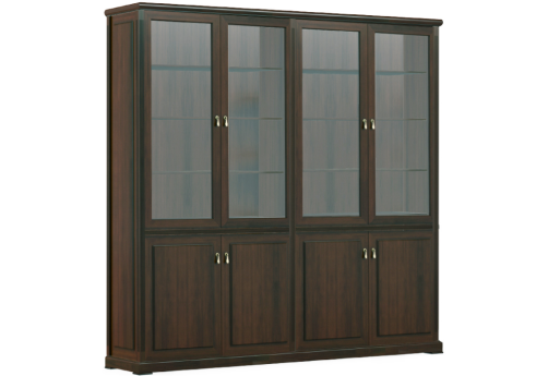 Шкаф для бумаг 4 створки, цвет темный дуб