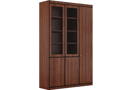 Шкаф с отделением для одежды высокий Шарден, цвет темный орех