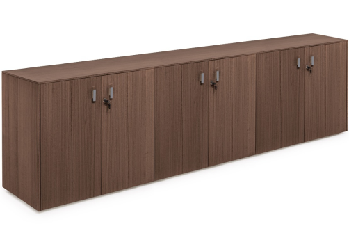 Шкаф 6 дверей, цвет эвкалипт темный + хром