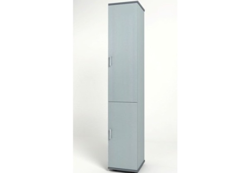 Шкаф высокий узкий (2 двери), цвет серый