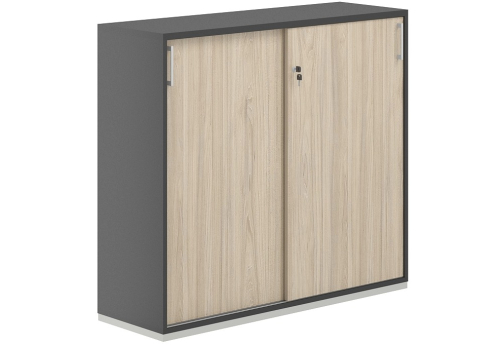 Шкаф-купе 3 уровня Фламинго, цвет антрацит + акация