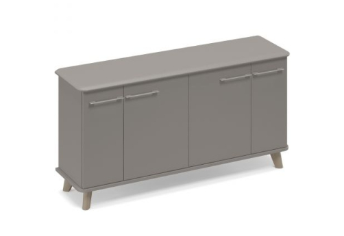 Шкаф низкий закрытый Види Вуд, цвет мокко