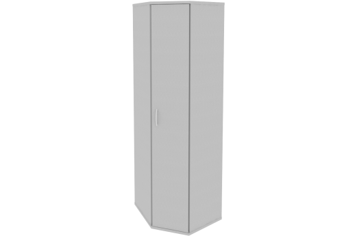 Гардероб угловой, цвет серый