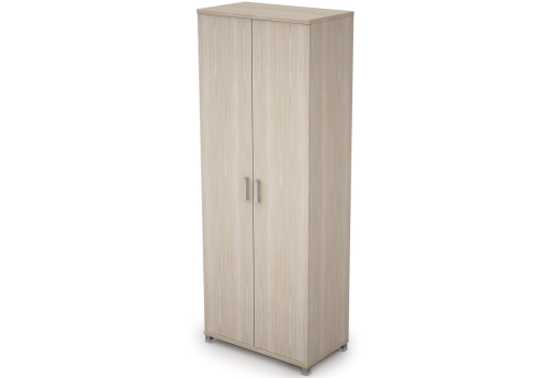 Шкаф высокий широкий закрытый Деко, цвет шамони светлый