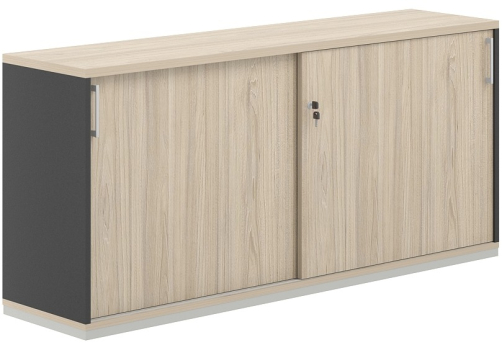 Шкаф-купе 2 уровня Фламинго, цвет антрацит + акация