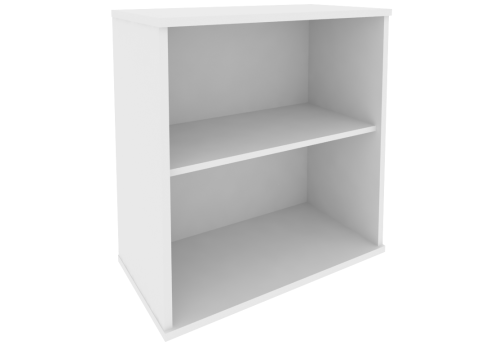 Стеллаж низкий широкий, цвет белый