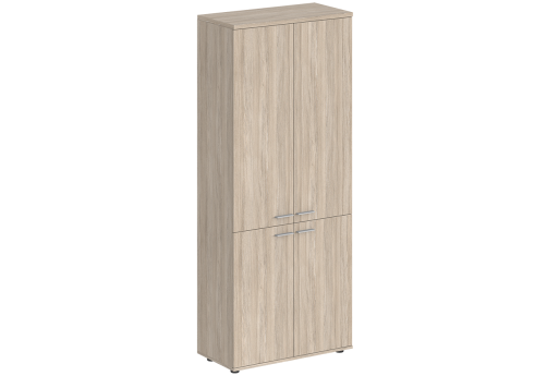 Шкаф высокий 4 двери с задней стенкой HDF Индиго Вуд, цвет дуб светлый