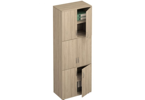 Шкаф для документов 6 дверей Тарли, цвет вяз светлый