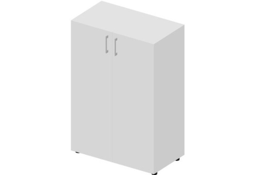 Шкаф средний закрытый Киви, цвет белый