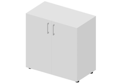 Шкаф низкий закрытый Киви, цвет белый