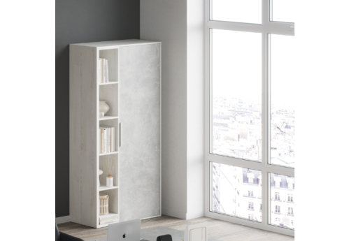 Шкаф комбинированный Супер Т, цвет сосна + бетон