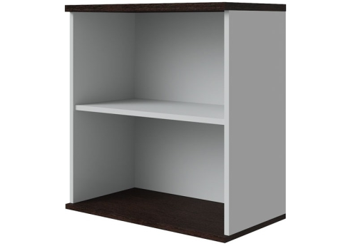 Стеллаж низкий, цвет тёмный дуб