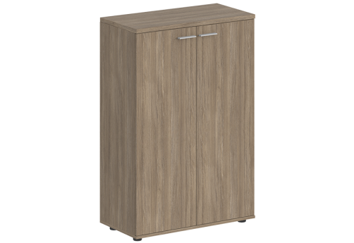 Шкаф средний 2 двери с задней стенкой ЛДСП Индиго Вуд, цвет дуб темный