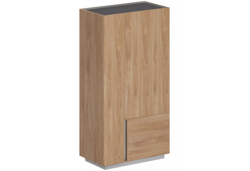 Шкаф (3 ящика, 2 распашных фасада + продольная штанга) правый, цвет гикори