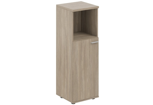 Шкаф средний с нишей с задней стенкой ЛДСП 16 мм левый Индиго Вуд, цвет дуб темный