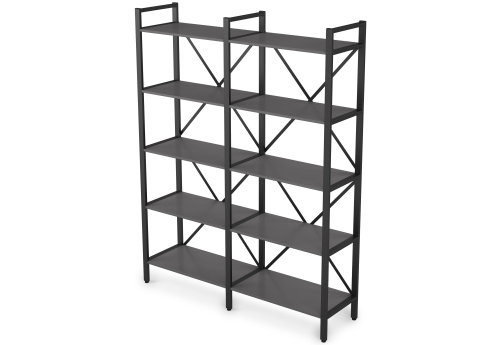Стеллаж двойной, цвет графит