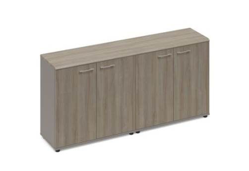 Шкаф низкий закрытый Види Вуд, цвет мокко + вяз