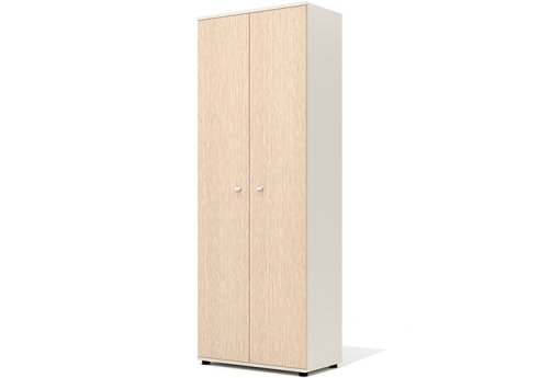 Шкаф высокий широкий закрытый Джерси, цвет дуб