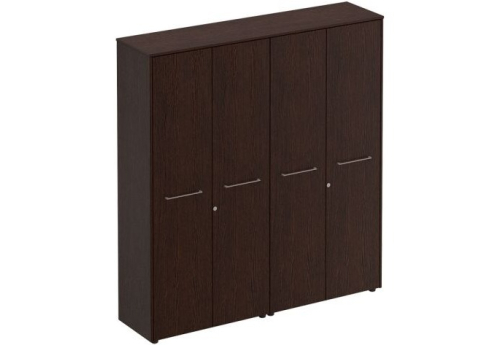 Шкаф комбинированный высокий (закрытый + закрытый) Эдвард, цвет венге