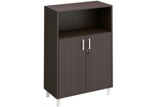 Шкаф средний широкий с нишей с замком Сидней, цвет венге