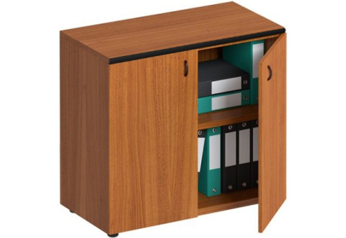 Шкаф для документов низкий закрытый Линси, цвет орех