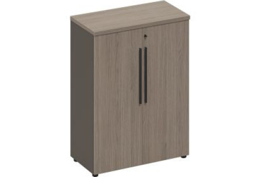 Шкаф средний широкий Британия, цвет дуб + серый