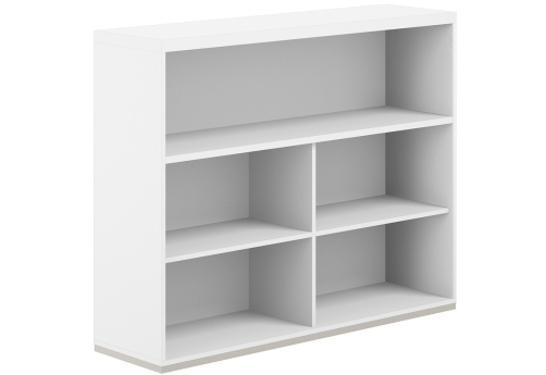 Стеллаж-комбо 1-сторонний с топом с экраном ЛДСП Фламинго, цвет белый