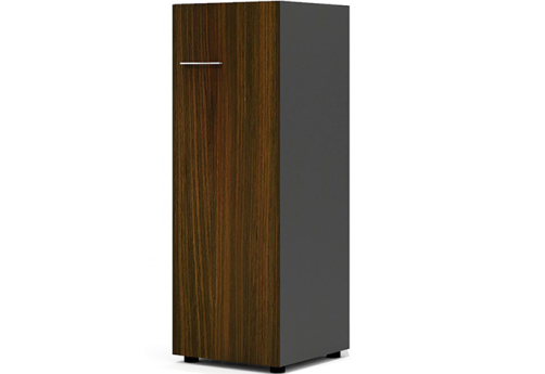 Шкаф средний узкий закрытый Адриатика, цвет дуб жженый + антрацит