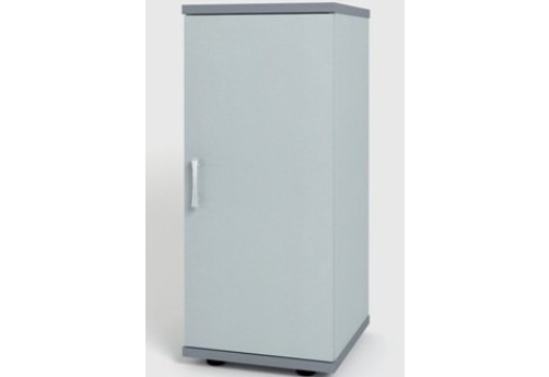 Шкаф низкий узкий закрытый, цвет серый