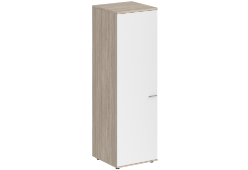 Гардероб с задней стенкой ЛДСП левый Индиго Вуд, цвет дуб светлый + белый