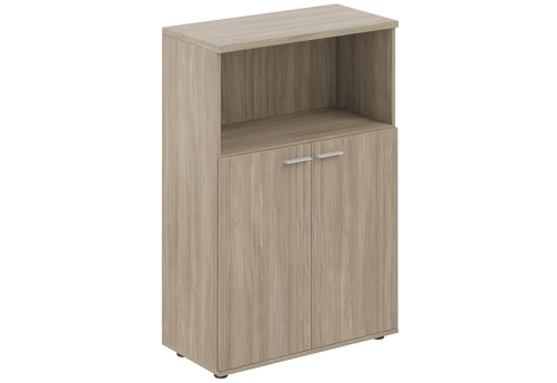 Шкаф средний с нишей 2 двери с задней стенкой ЛДСП 16 мм Индиго Вуд, цвет дуб темный