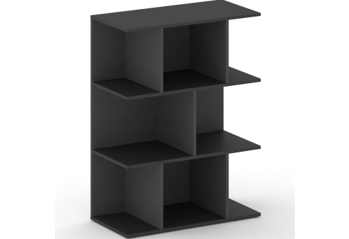 Стеллаж широкий средний Квентин, цвет базальт