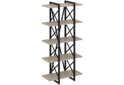 Стеллаж Европа, цвет дуб аттик + черный