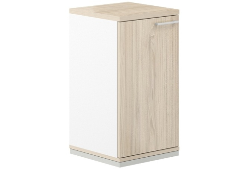 Шкаф левый 2 уровня Фламинго, цвет белый + акация