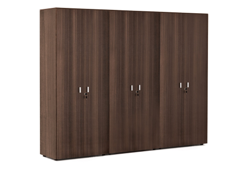 Шкаф для бумаг х 2 с гардеробом, цвет эвкалипт темный + хром