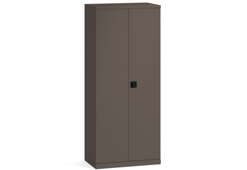 Гардероб металлический широкий 2 полки + штанга, цвет мокко