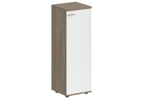 Шкаф средний с задней стенкой HDF правый Индиго Вуд, цвет дуб темный + белый