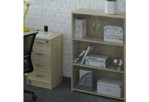 Шкаф со стеклянными дверцами (без рамы) МЛ Стиль, цвет клен