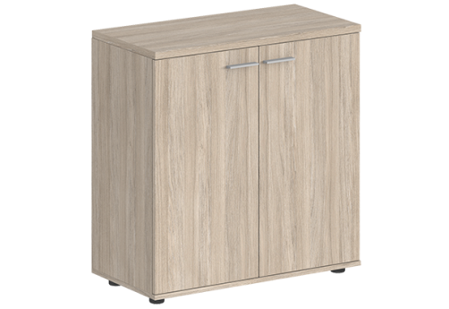Шкаф низкий 2 двери с задней стенкой ЛДСП Индиго Вуд, цвет дуб светлый