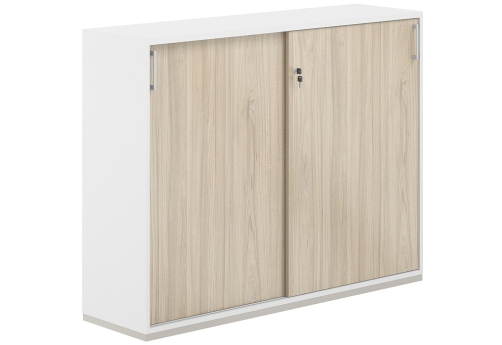 Шкаф-купе 3 уровня Фламинго, цвет белый + акация