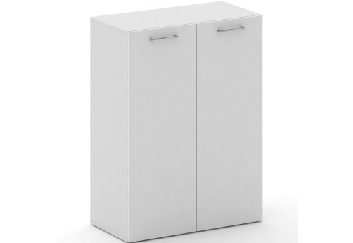 Шкаф широкий средний закрытый Квентин, цвет белый бриллиант