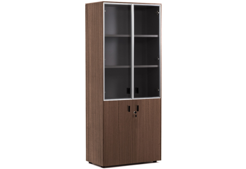 Шкаф комбинированный, цвет эвкалипт темный + черный