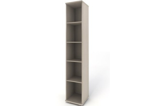 Стеллаж высокий узкий, цвет дуб молочный
