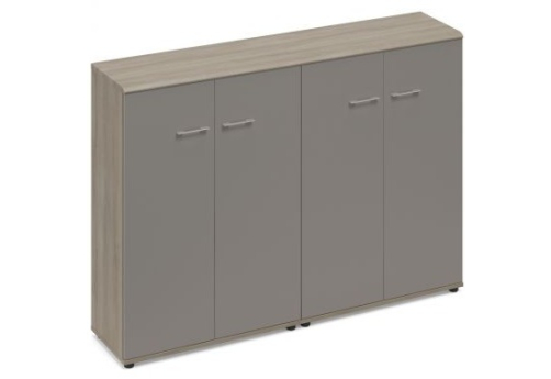 Шкаф средний закрытый Види Вуд, цвет вяз + мокко