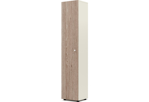 Шкаф высокий узкий закрытый Некста, цвет дуб + беж