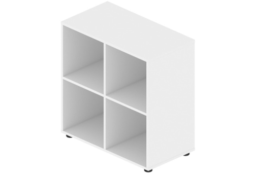 Стеллаж низкий, цвет белый