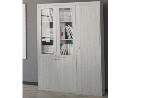 Шкаф с отделением для одежды (домашний и в офис) Аврора, цвет светлый дуб